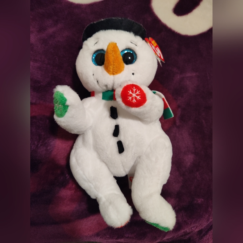 Ty Beanie Bellies "Weatherby" Snowman Plush – NWT, 2023, Christmas Holiday - Picture 1 of 8